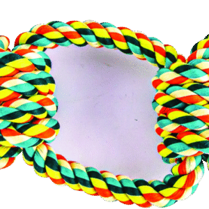 Play On Dog Toy 3 Loop Rope with TPR Ball