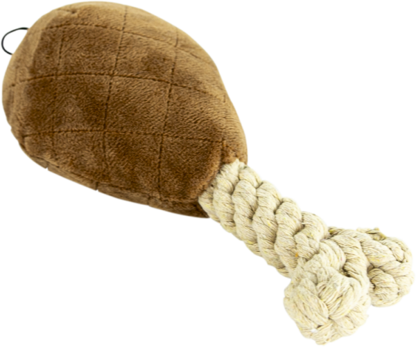 Play On Dog Toy Plush/Rope Drumstick
