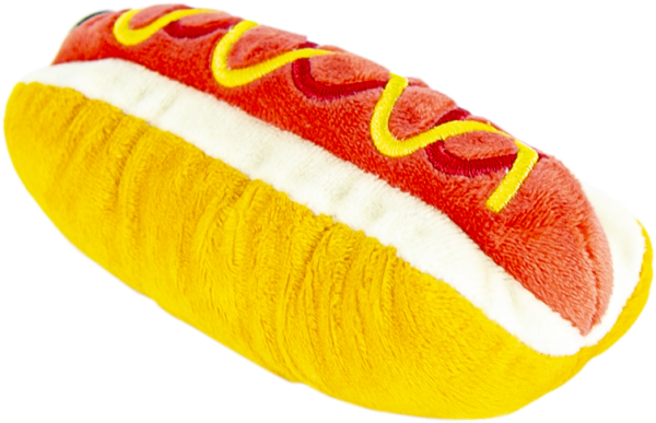 Play On Dog Toy Plush Hotdog