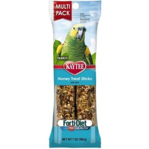 Kaytee Forti-Diet Pro Health Parrot Honey Treat Sticks, 7 Ounces