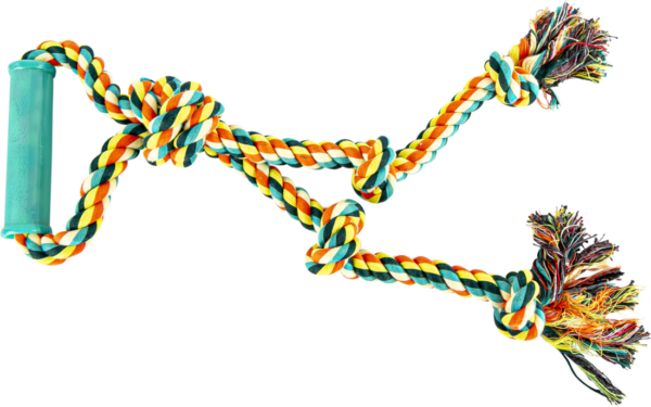 Play On Dog Toy Knot Rope with Handle