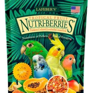 Lafeber Tropical Fruit Nutri-Berries for Keets, Tiels, Lovebirds & Conures, 10 Ounces