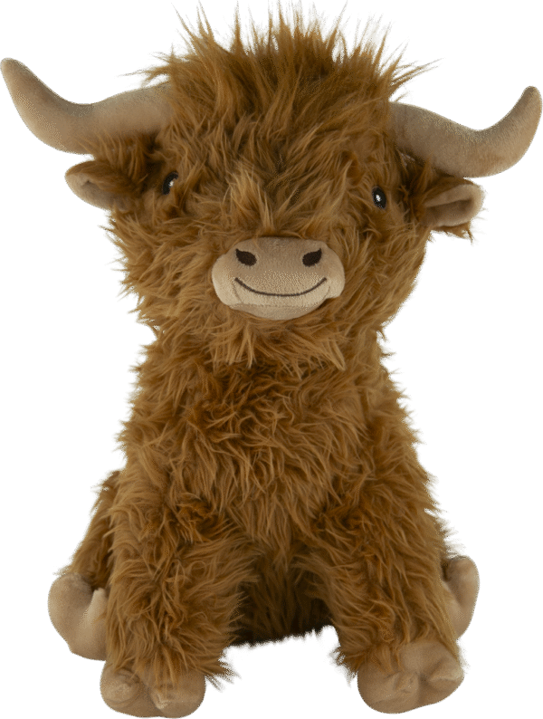 Play On Highland Cow Dog Toy, Assorted, Jumbo, 14 Inches