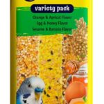 Vitakraft Crunch Sticks Parakeet Orange, Apricot, Egg, Honey, Sesame and Banana, 2.4 Ounces