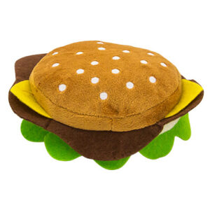 Play On Dog Toy, Plush Hamburger