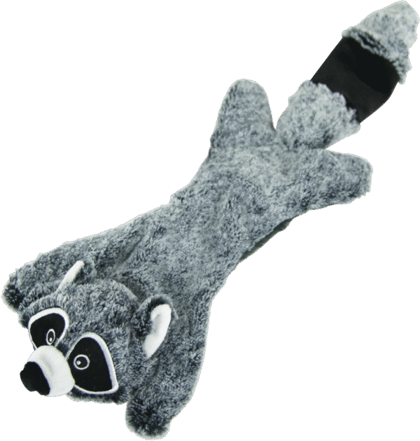 Play On Flattie Raccoon Dog Toy, Large