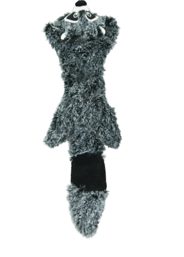 Play On Flattie Raccoon Dog Toy, Small