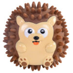 Outward Hound Latex Free Puffer Hedgehog Dog Toy, Brown