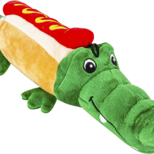 Play On Halloween Plush Hot Dog Alligator Dog Toy