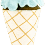 Play On Dog Toy 2-in-1 Plush Mint Chip Ice Cream