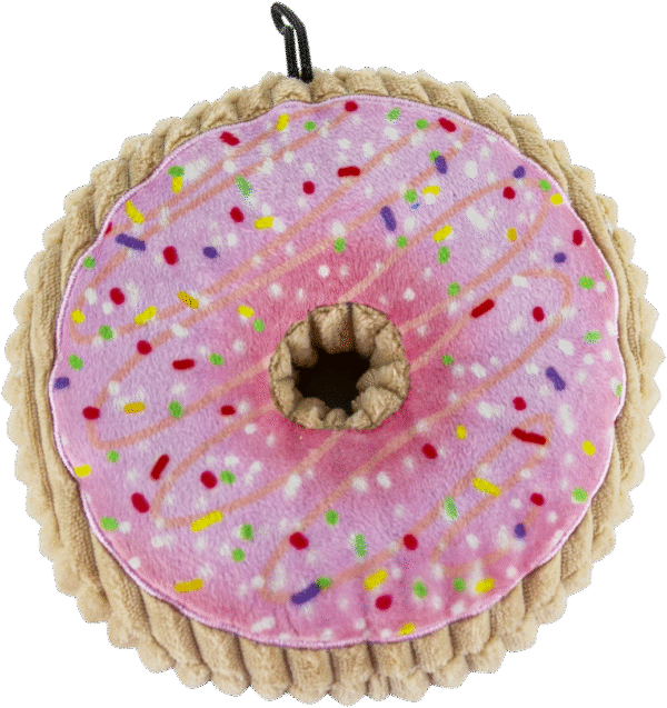 Play On Dog Toy Plush Pink Donut