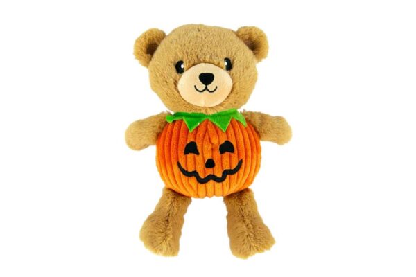 Play On Halloween Plush Pumpkin Bear Dog Toy