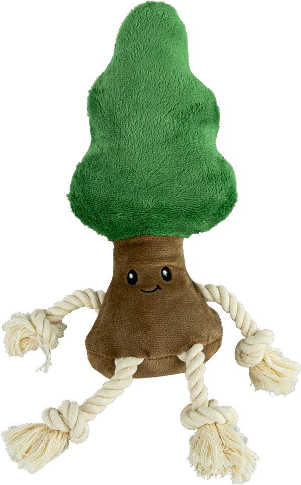 Play On Dog Toy Sustainable Plush/Rope Tree