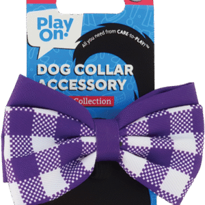 Play On Bow Tie, Purple Plaid, One Size