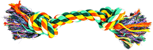 Play On Dog Toy Rope 2 Knot, Medium