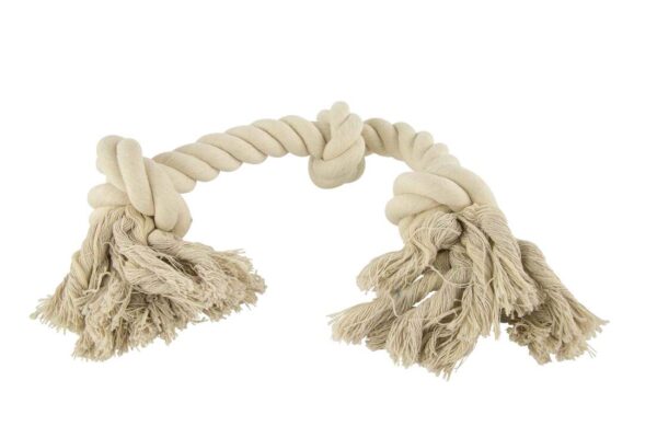Play On Dog Toy, Rope Natural 3 Knot