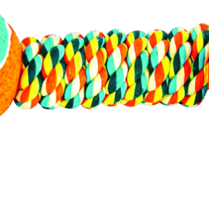 Play On Dog Toy Rope Tug with 2 Tennis Balls