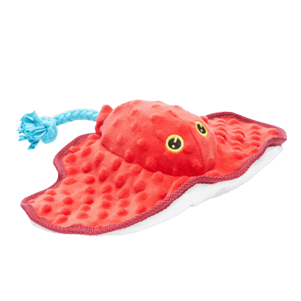 Bark Sting Crosby The Ray Stingray Plush Dog Toy