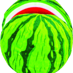Play On Dog Toy Plush Watermelon with Tennis Ball